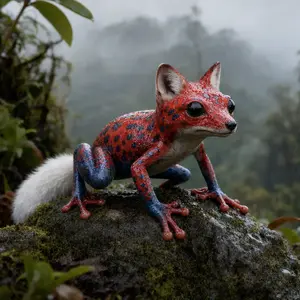 Arctic fox + Strawberry frog